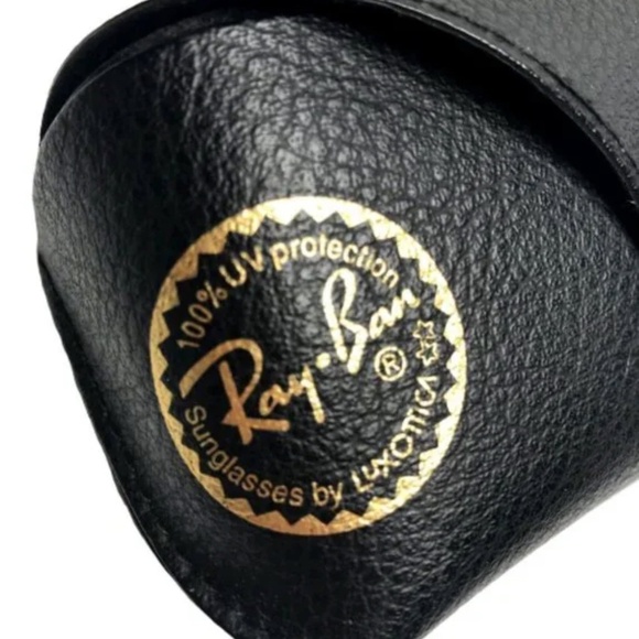 Ray-Ban Black Faux Leather Semi-hard Sunglass Case - Picture 3 of 4
